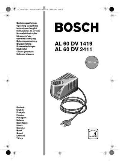 Bosch Al 1450 Dv Manual